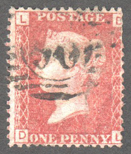 Great Britain Scott 33 Used Plate 198 - DC - Click Image to Close